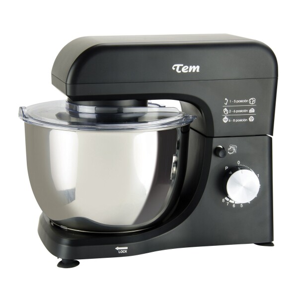 Batidora planetaria de 1000 W con bowl de 4,5 L negra | TEM Z7101 Batidora planetaria de 1000 W con bowl de 4,5 L negra | TEM Z7101