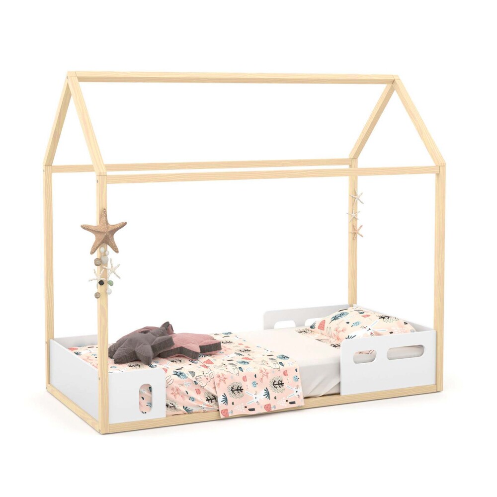 CAMA MONTESSORI 1 PLAZA MDF-Y-MADERA BLANCO ZUPPY