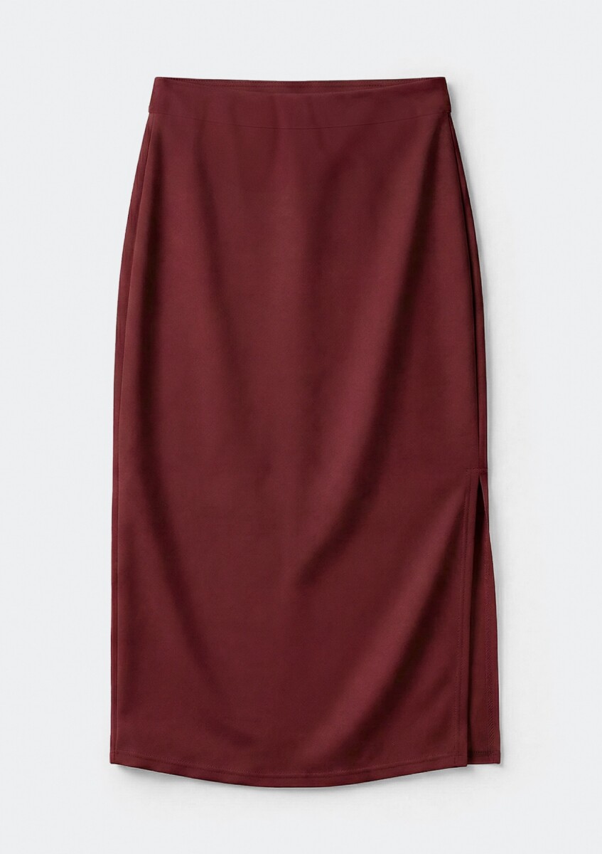 POLLERA MIDI - NEGRO - BORDEAUX 