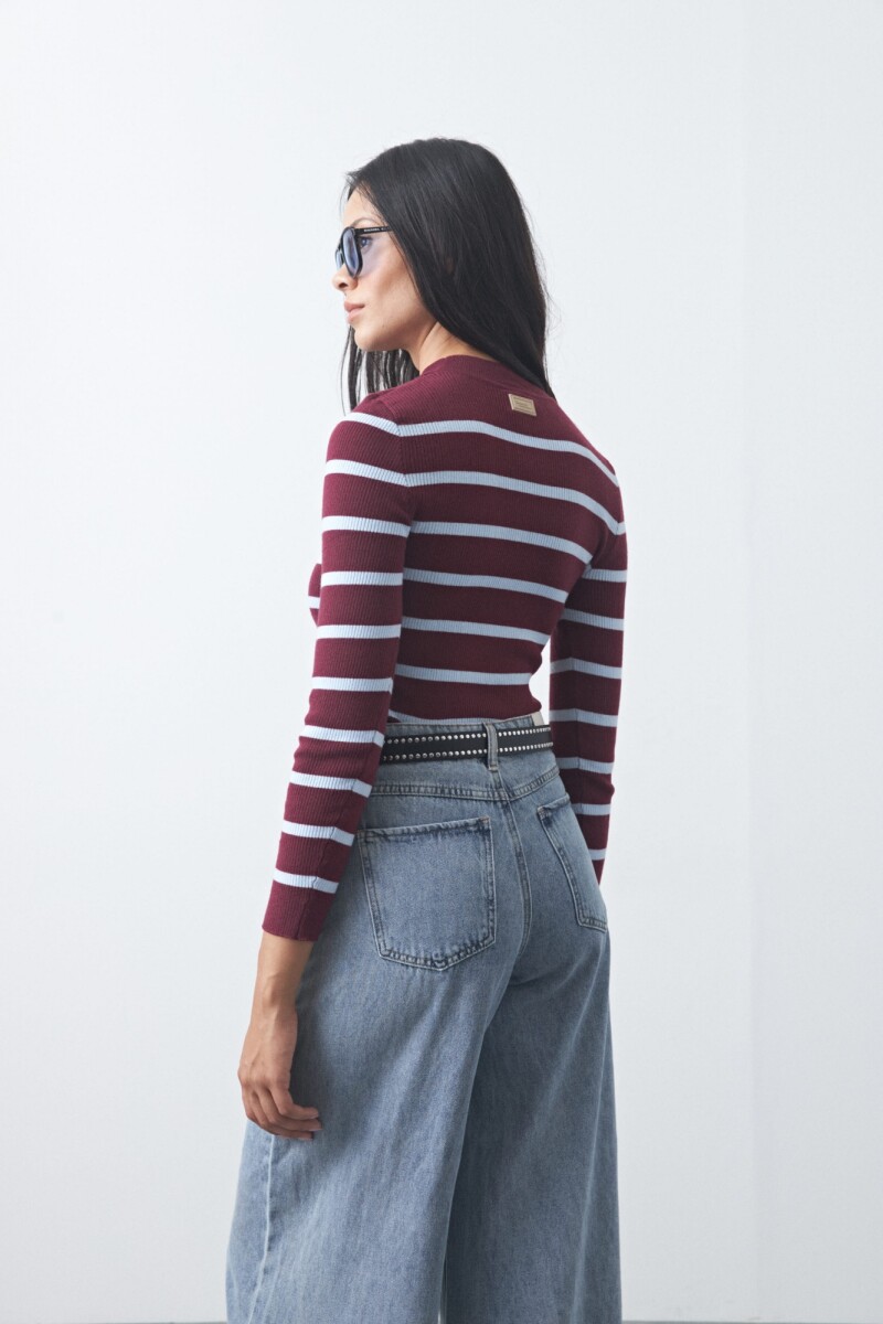 POLERA TRINAS Bordó
