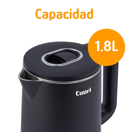 Jarra Eléctrica Cuori Digitale 1.8L 1500W Display LED 360° Negro