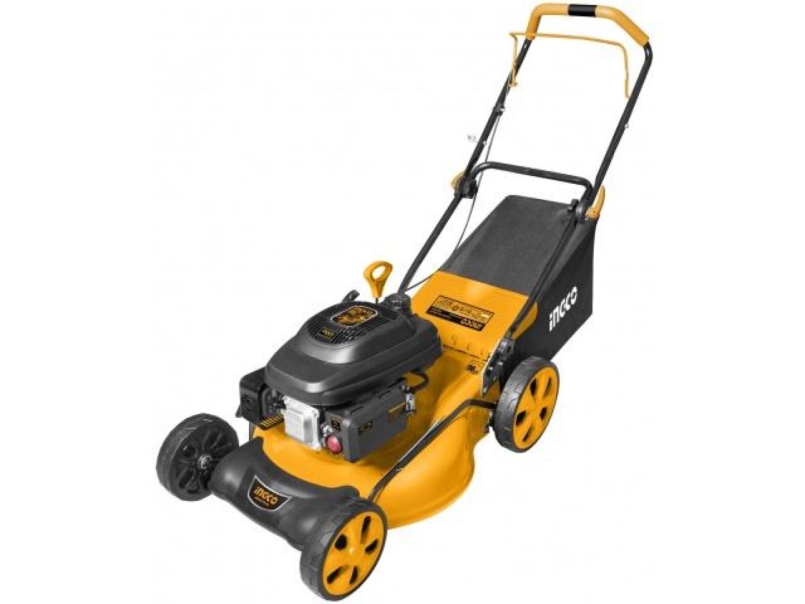 CORTADORA CESPED 7 POSISCONES A NAFTA 3.5KW 4.8HP INGCO - AMARILLO-NEGRO 