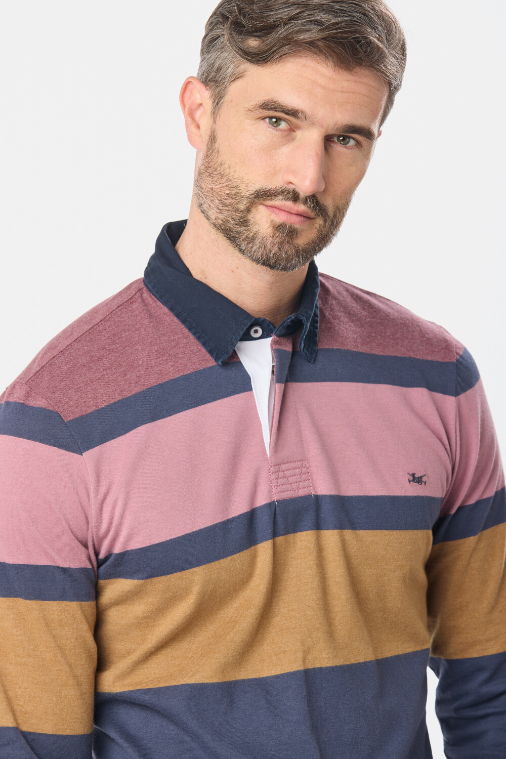 REMERA POLO RAYADA Bordo
