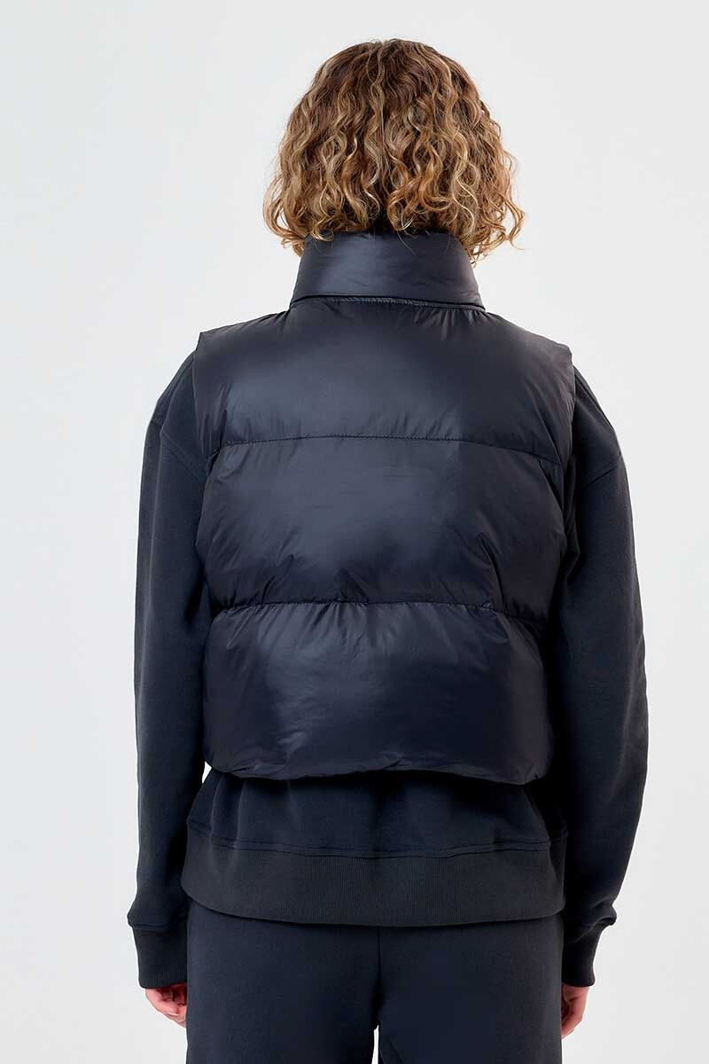 CHALECO MUJER TOPPER PUFFER CROPPED Negro