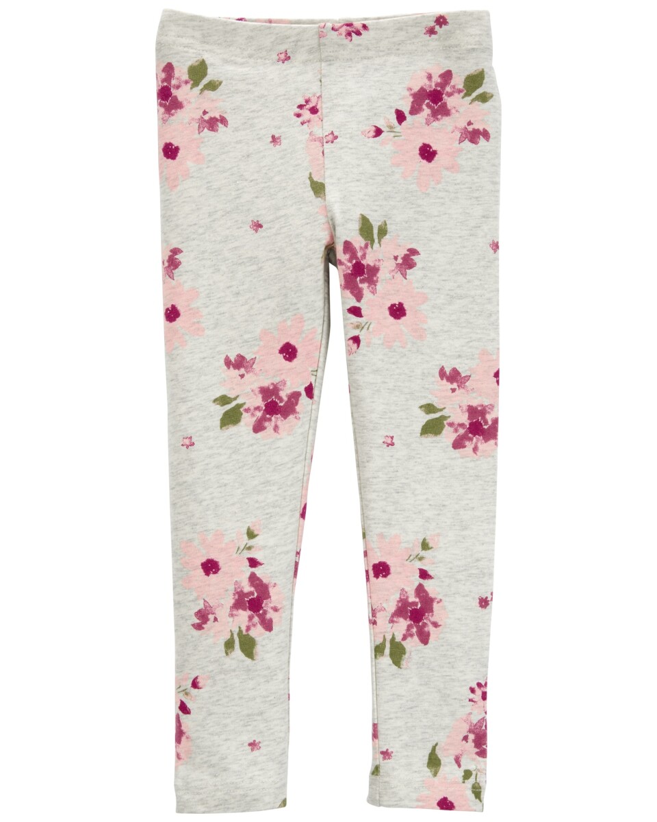 Calza de algodón, diseño floral. Talles 2-5T 