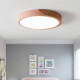 Luminaria Luz Fria Plafon Led Diám 30cm Metal Y Madera Rosa