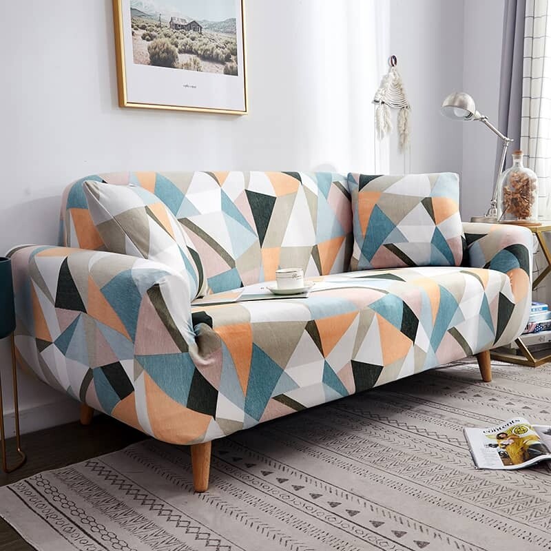 Funda sillón 4 cuerpos estampada Multicolor