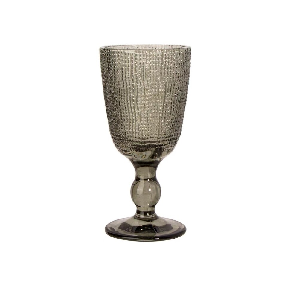 Copa de Vino Selecta Muselina de Vidrio Gris 240 ml COPA DE VINO VIDRIO 240ML GRIS MUSELINA