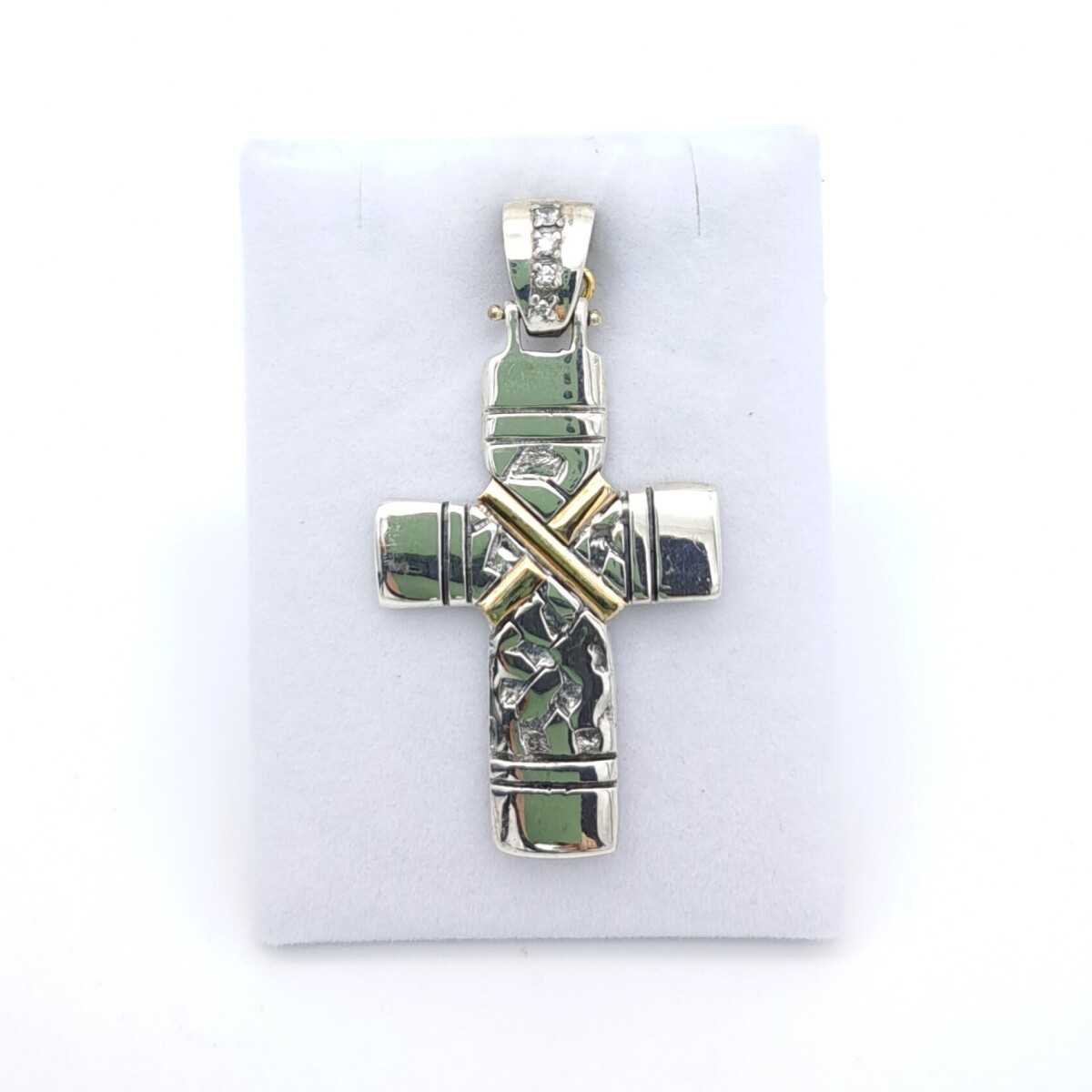 Cruz de plata 925 y double en oro 18 ktes. 