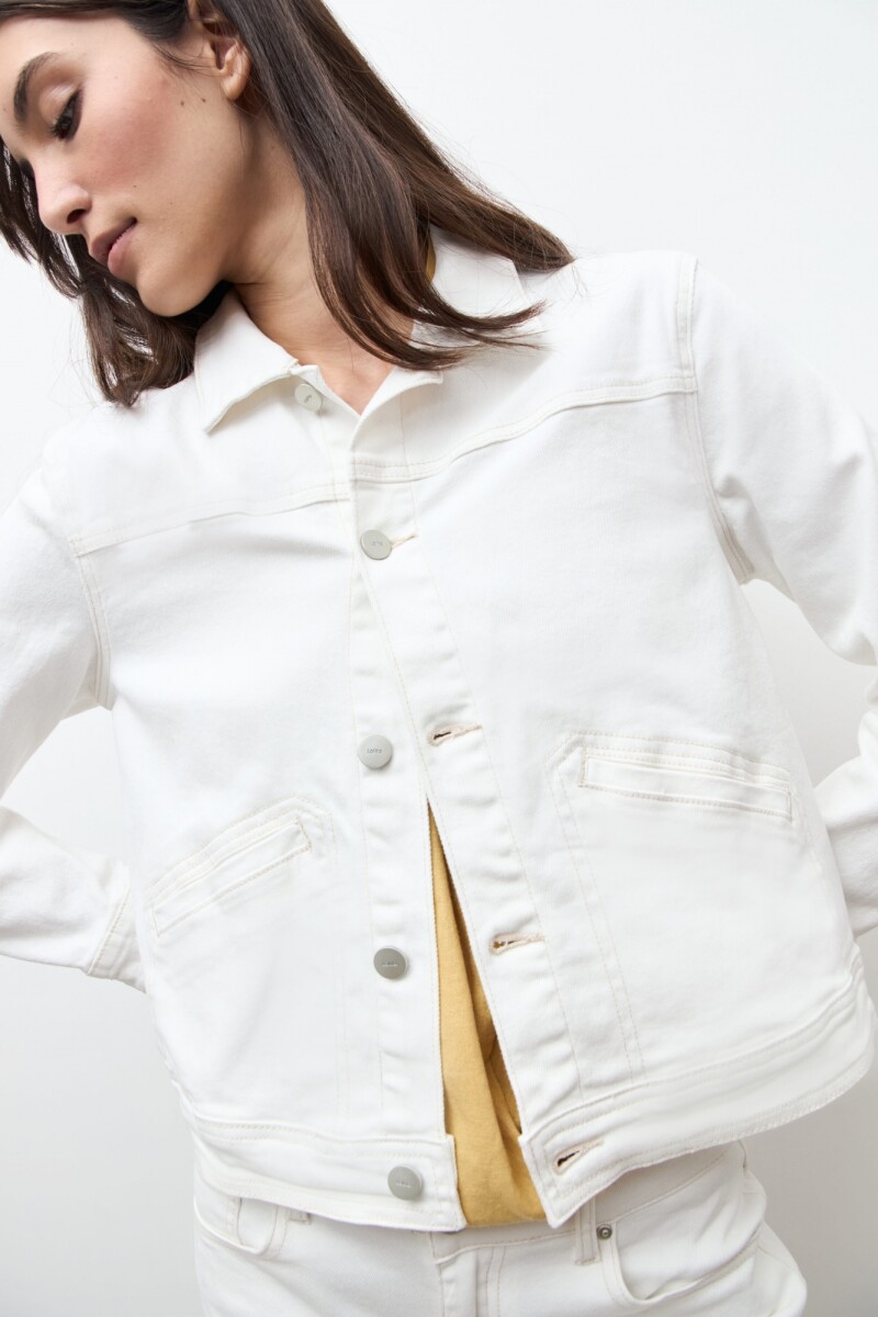 Chaqueta clasica de jean crudo