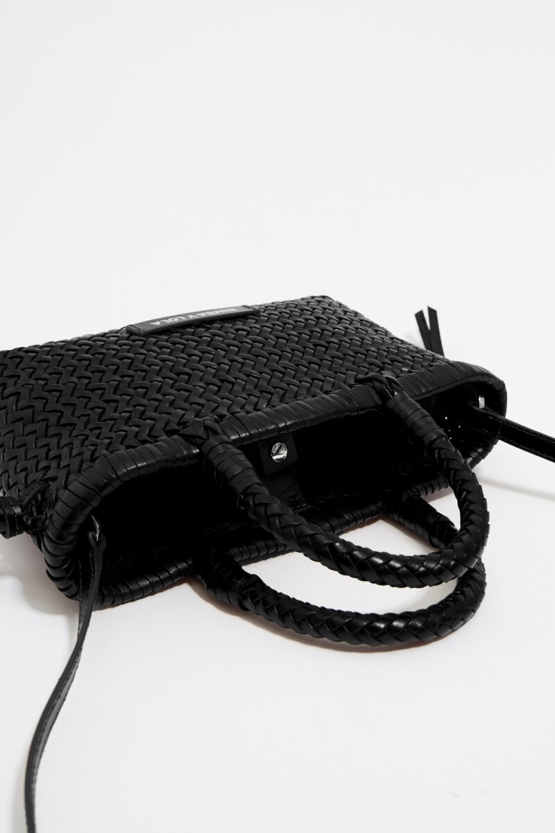 SHOPPER MINI PIEL Negro