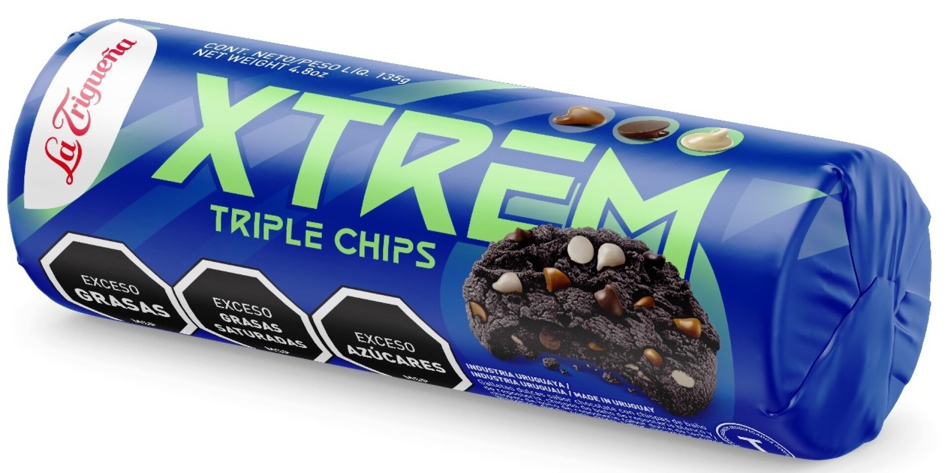 GALLETA DULCE LA TRIGUEÑA XTREM 135G CHIPS 