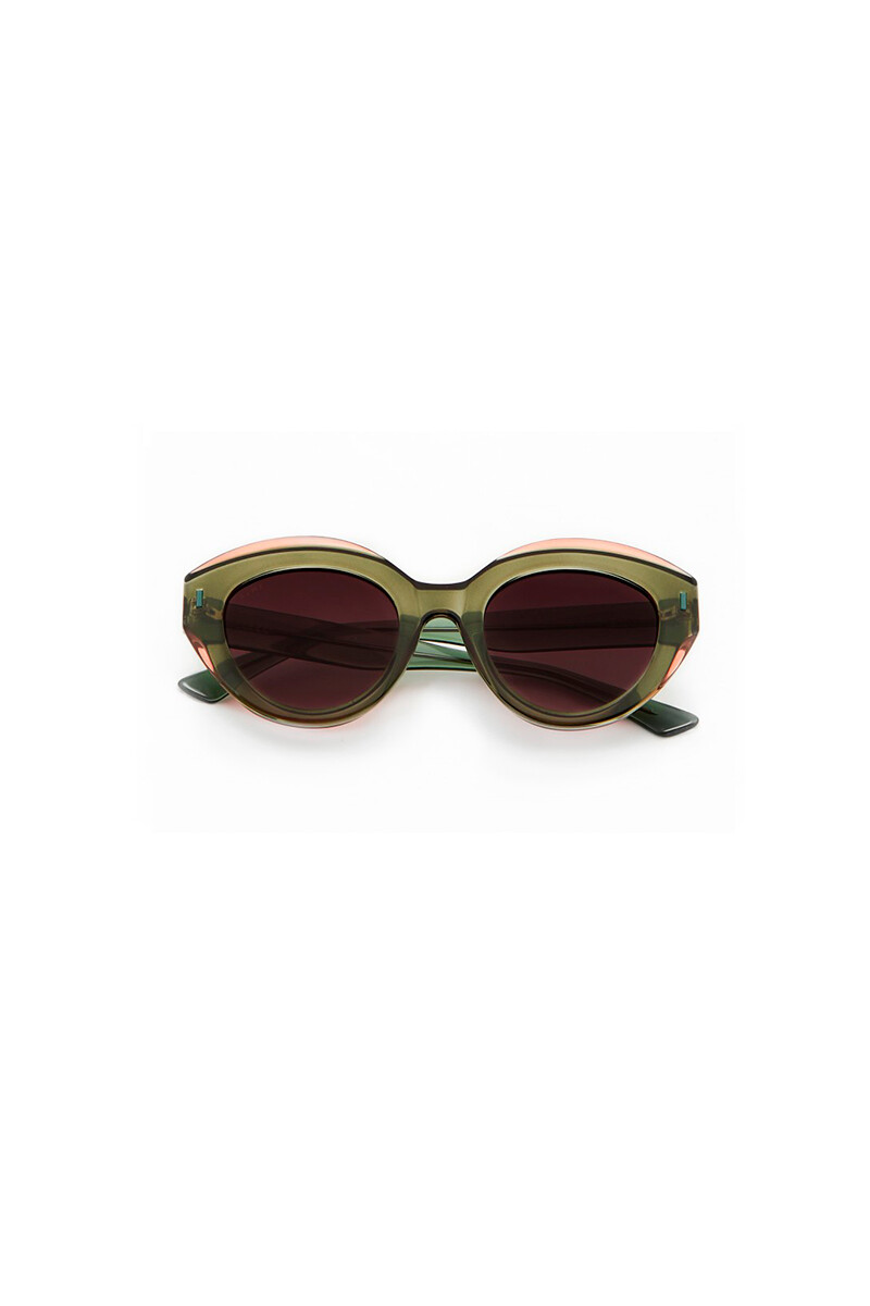 Lentes Tiwi Lanne Bicolor Shiny Green/pink With Burgundy Gradient Lenses