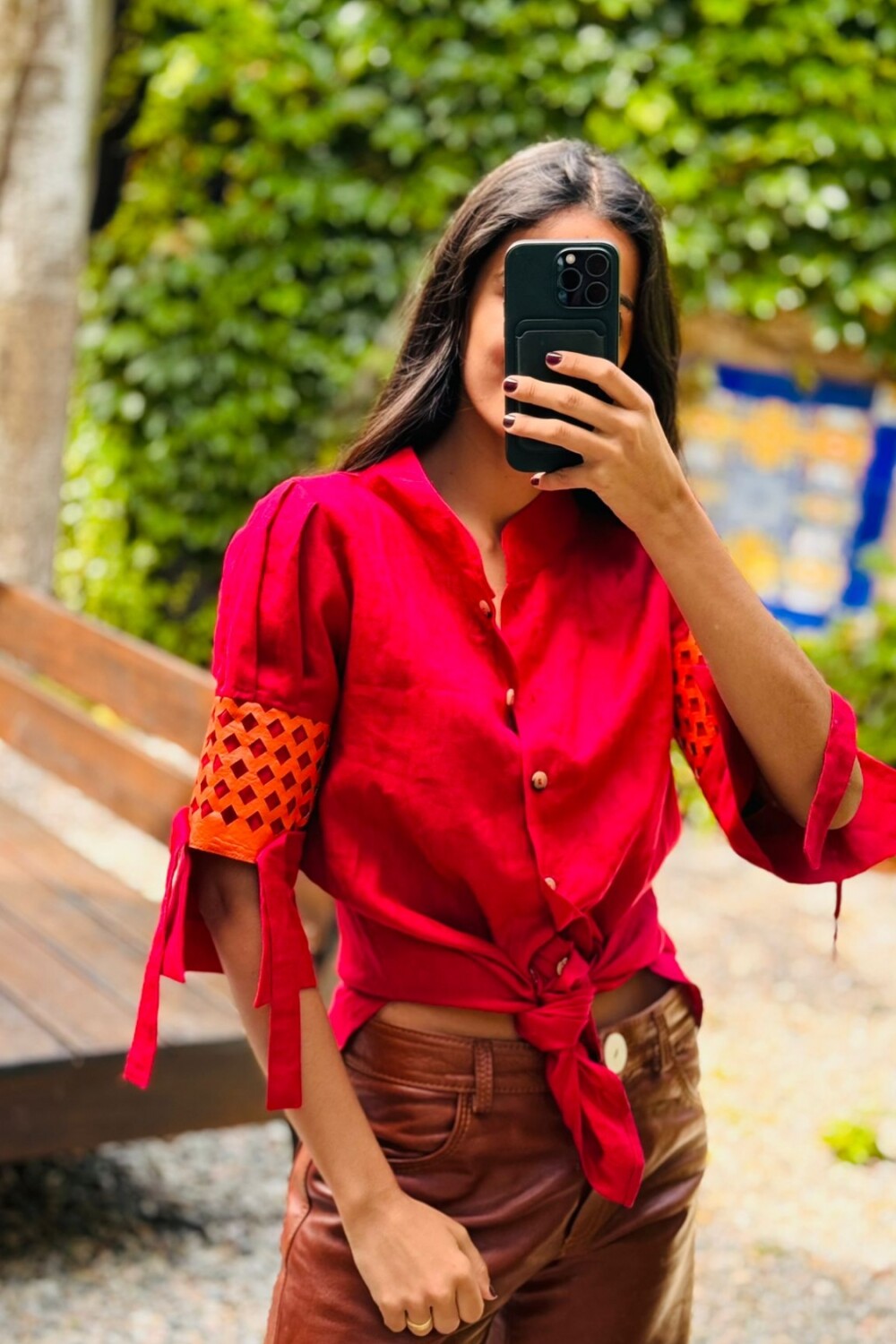 Vestido Puño Rojo