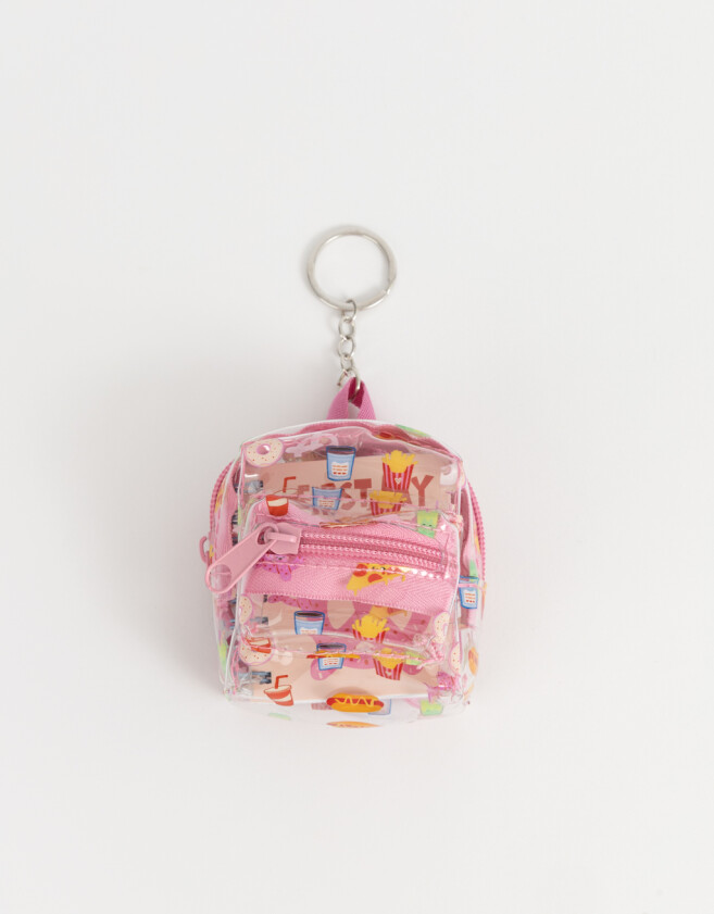 Librería Sets Foodie Set De Librería En Mini Mochila De Pvc Estampado Con Llavero - Combinacion Multicolor