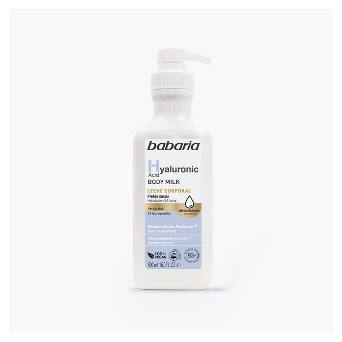 BABARIA BODY MILK HYALURONICO X 500 ML única