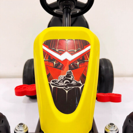 Auto Go Karting Pedal Infantil Cuatriciclo Carrera Amarillo