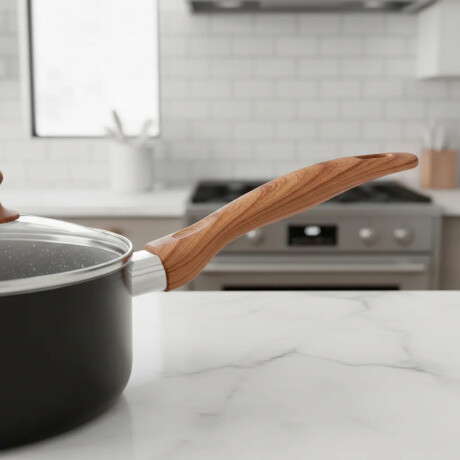 Juego de Batería Antiadherente Cocina 7P c/Tapa Selecta Plus Negro