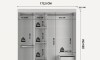 Ropero 3 Puertas Wardrobe Blanco Mate