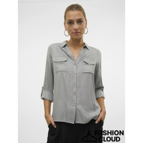 VMBUMPY LS GLITTER SHIRT WVN GA NOOS CORE-12 1 Griffin/Stripes Silver