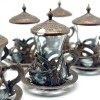 Juego de té metal x6 Cobre