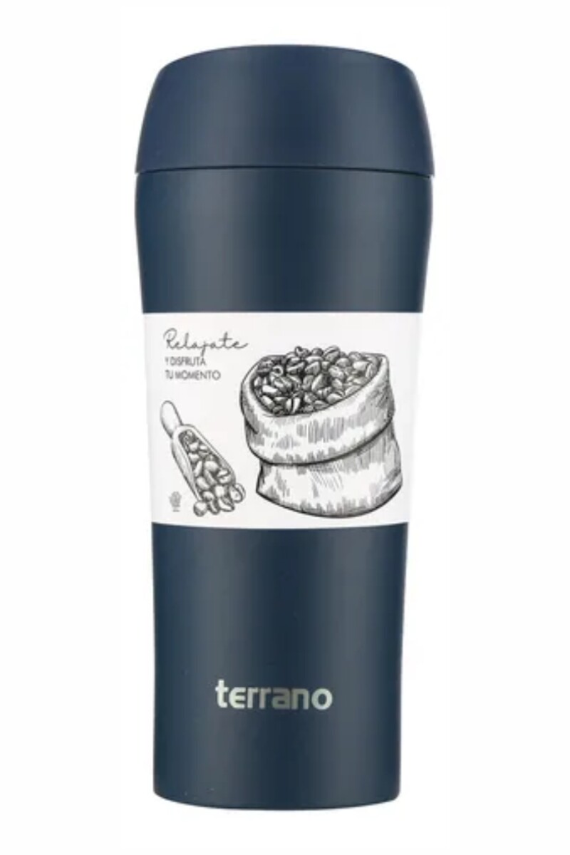 TERRANO VASO TERMICO CAFE 450 ML AZUL