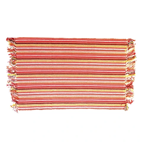Alfombra Algodón 60 x 90 cm Home Class Raya Bordo