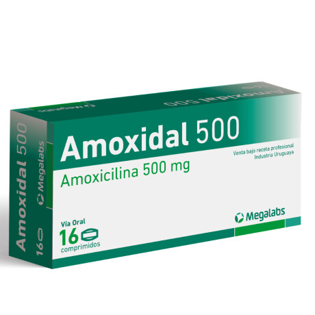 Amoxidal 500mg 16 Comprimidos Amoxidal 500mg 16 Comprimidos