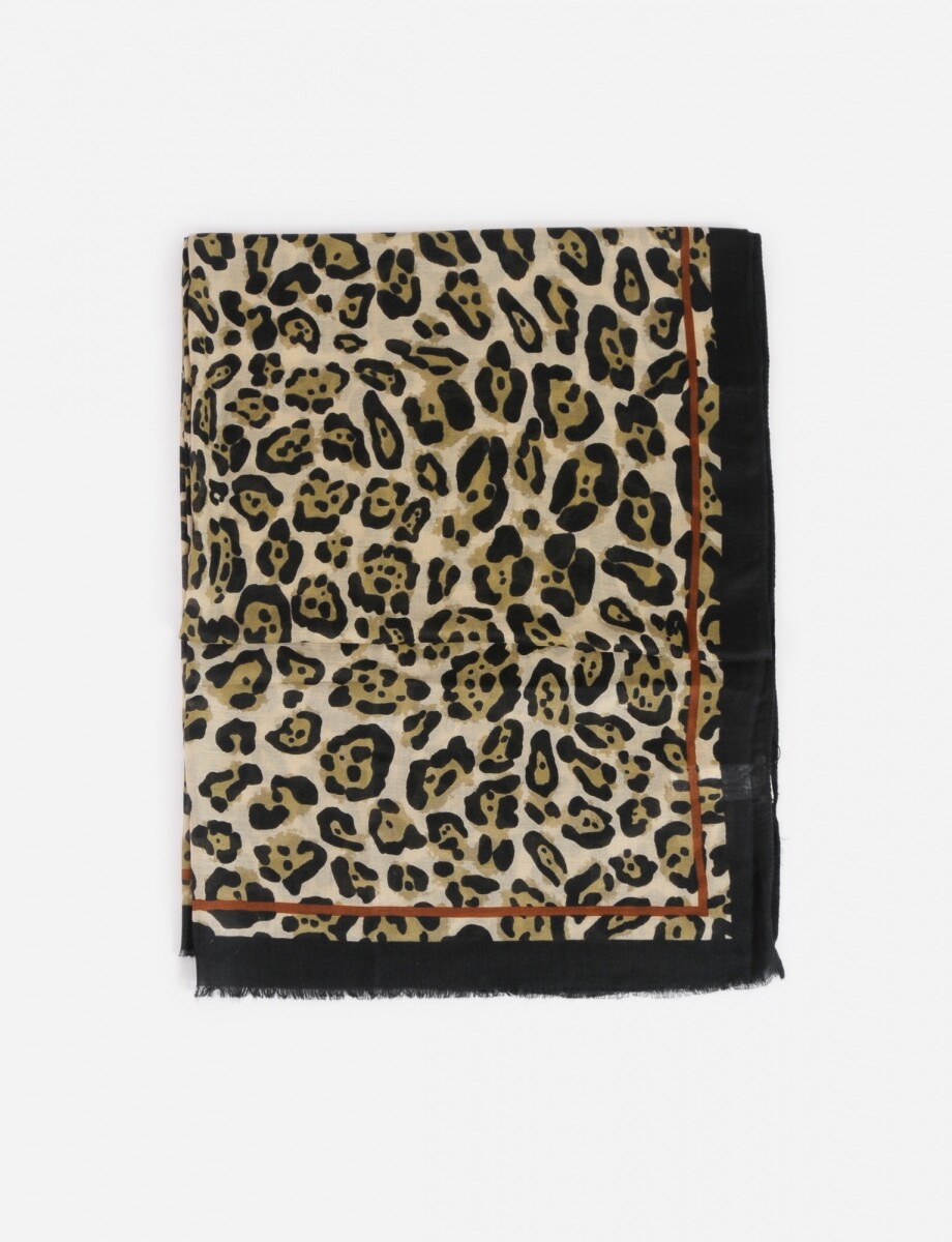Pashmina animal print detalle lineal - animal print 