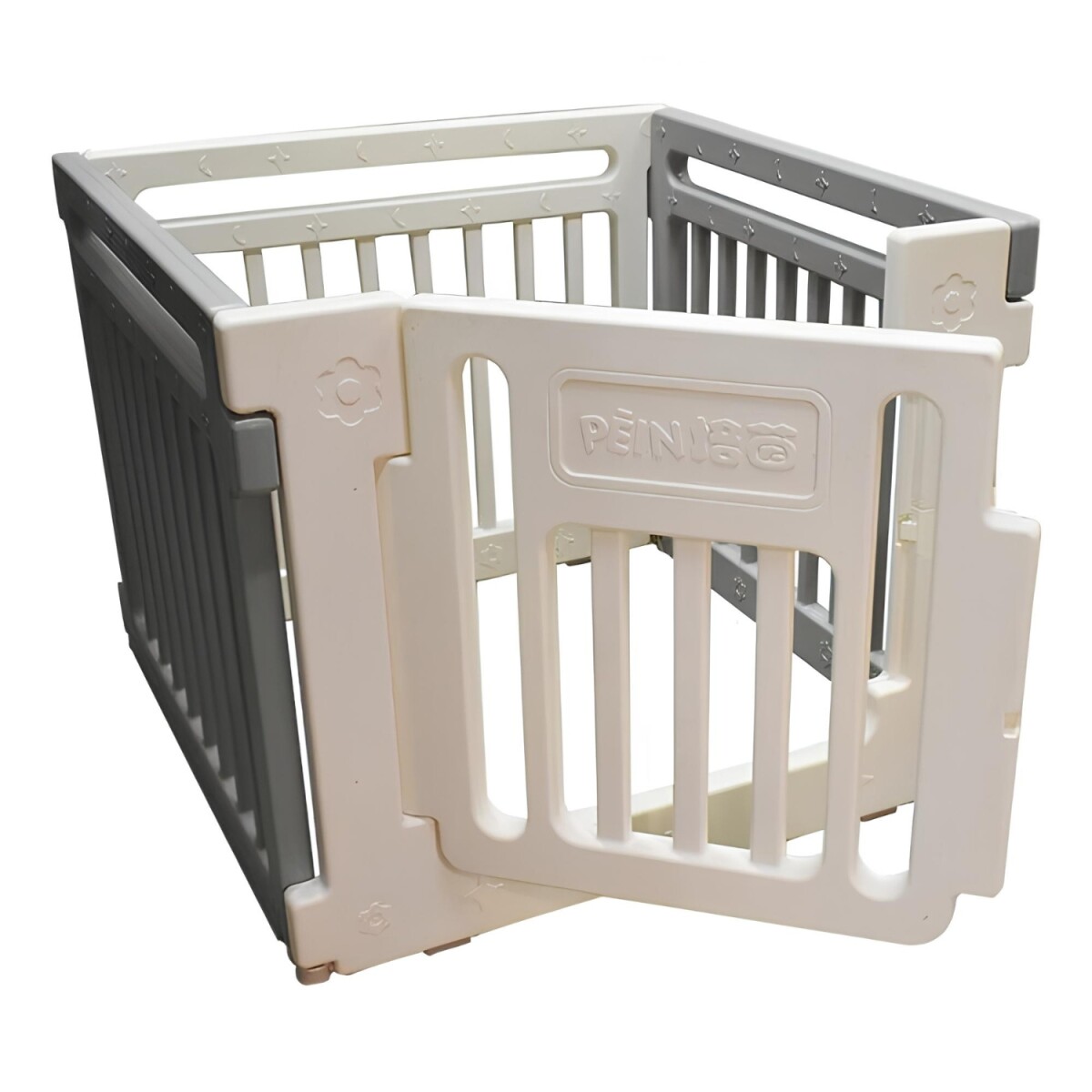 Corral para bebes con 4 Paneles Lumax Unisex - verde-rosado 