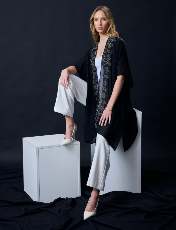 Kimono Noche NEGRO/PLATEADO