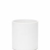 PORTA MACETA CERÁMICA MINIMALISTA BLANCA