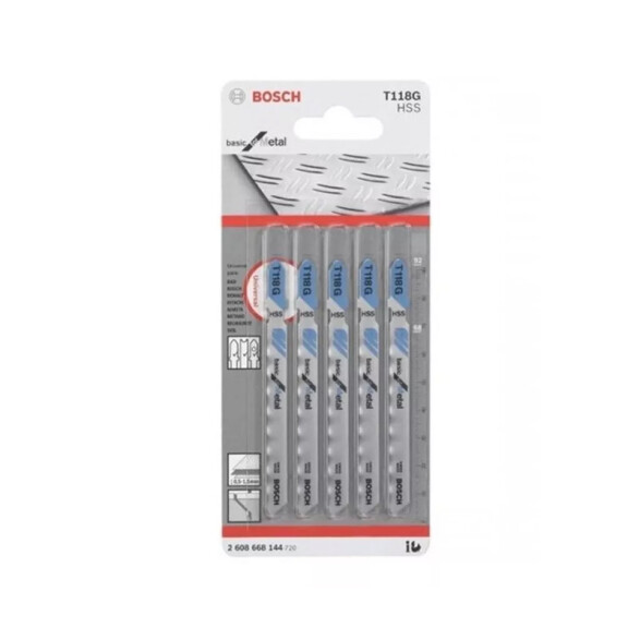 5 Hojas caladora para metal-aluminio fino BS3425
