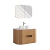 Mueble de baño suspendido Eleonora 80 cm Blanco/Catedral con bacha y botiquin Mueble De Baño Suspendido Eleonora 80 Cm Blanco/catedral Con Bacha Y Botiquin