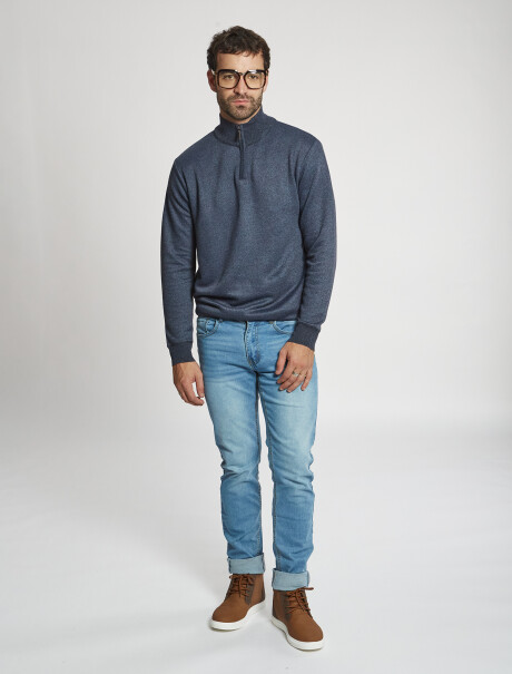 Remera melange azul