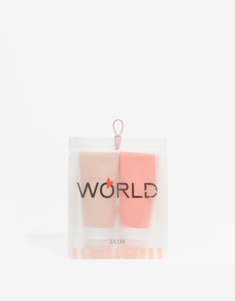 Set de Viaje Set De 2 Botellas De Silicona Recargable - Combinacion Tricolor