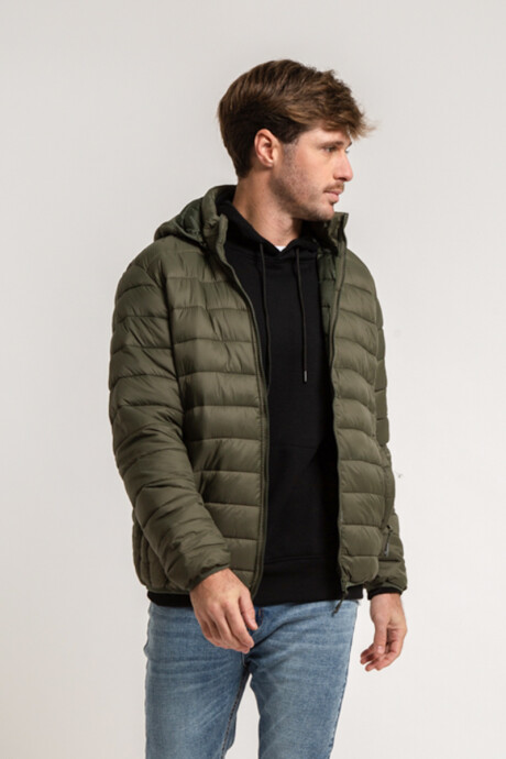 Campera inflada Unisex Oliva