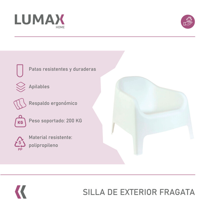 Silla de jardin exterior Fragata Blanco
