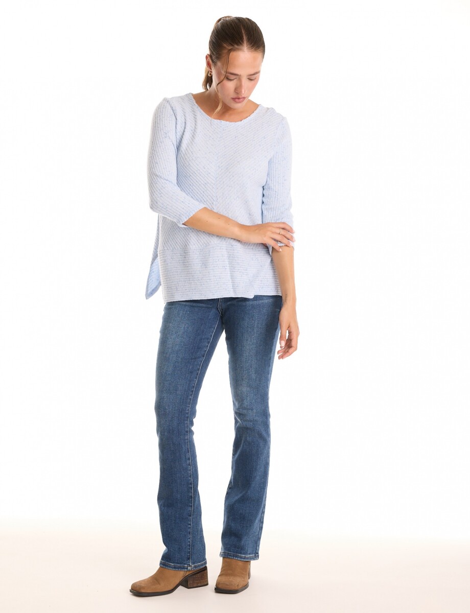 Buzo Ribs Det Btn - Celeste 