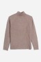 Sweater media polera BEIGE