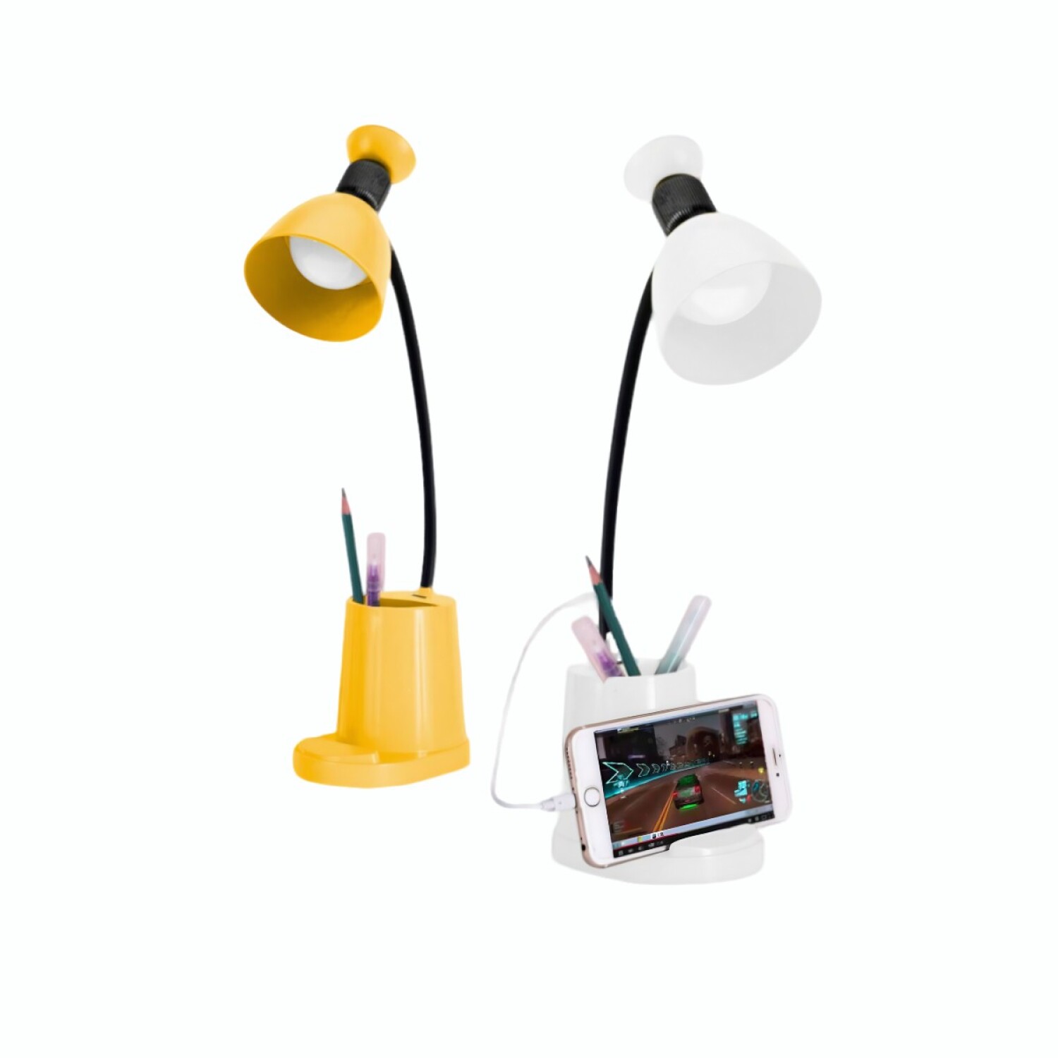 LAMPARA DE ESCRITORIO LED CON SOPORTE PARA CELULAR — Game Stop