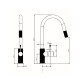 Griferia De Mesada De Cocina Monocomando En Bronce Cepillado - Serie Singature BRONCE