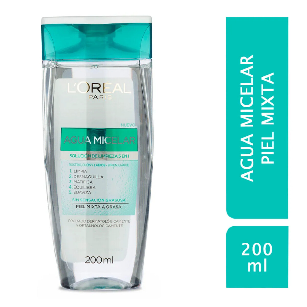 Agua Micelar L'Oréal Paris Piel Mixta a Grasa 200ml 