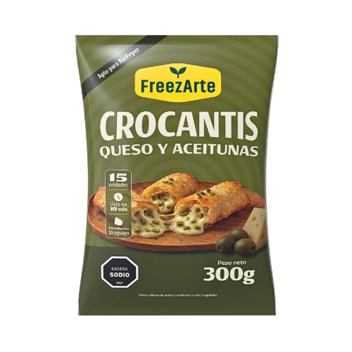 Crocantis Freezarte - 15 ud - 300 g - - Queso y Aceitunas 