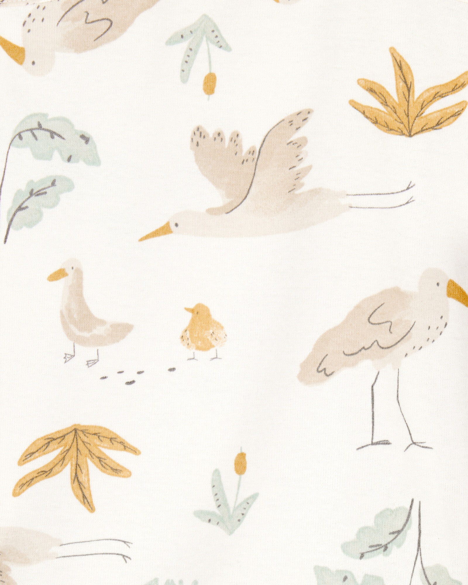 Pack cinco bodies de algodón, manga corta, diseño aves Pack cinco bodies de algodón, manga corta, diseño aves