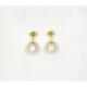 10 mm Caravanas En Oro 18K Y Perlas De Cultivo 10 mm Caravanas En Oro 18K Y Perlas De Cultivo