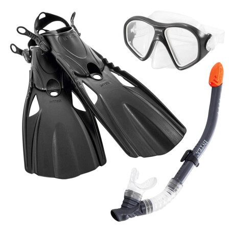 Set Snorkel+ Patas De Rana+ Mascara Intex P/ Adulto Inx055658