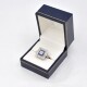 Anillo Estilo Antiguo En Platino, Brillantes Y Zafiros Sinteticos Anillo Estilo Antiguo En Platino, Brillantes Y Zafiros Sinteticos