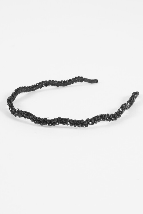 Vincha ondulada negro