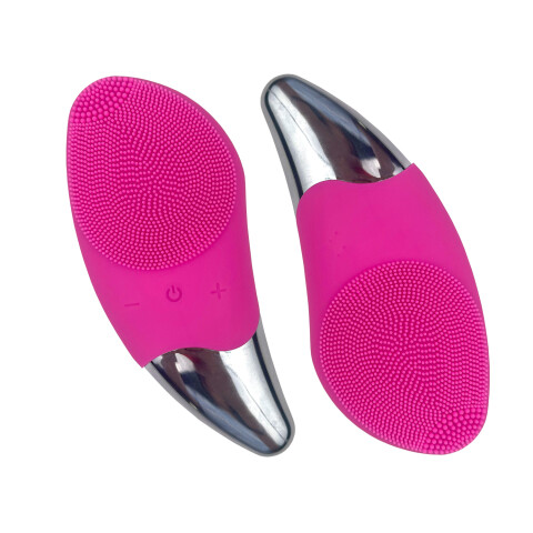 Cepillo Masajeador Limpiador Facial Contorno Ojos Silicona Variante Color Fucsia